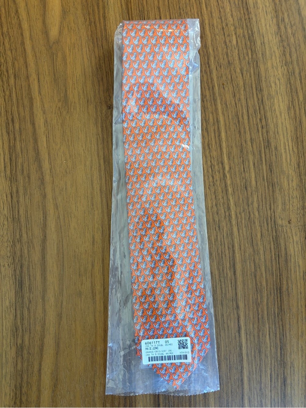 Hermes Men’s Tie - Orange - Brand New